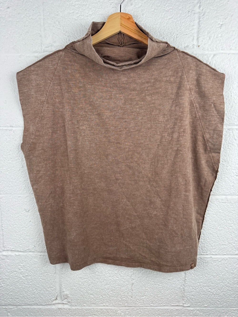 Free People We The Free Oversized Raw Edge Hooded Top – Medium